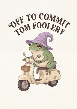 Frog Riding a Scooter