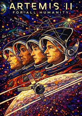 Artemis II Astronauts and Space