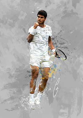 Carlos Alcaraz Tennis Celebration