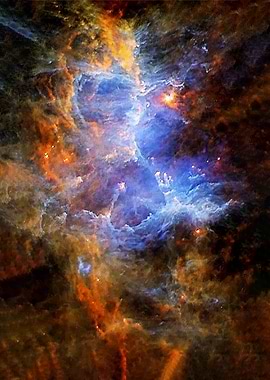 Cosmic Nebula with Stars