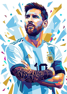 Lionel Messi Pop Art Portrait