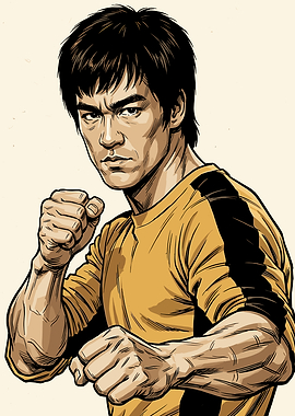 Bruce Lee in Yellow Tracksuit