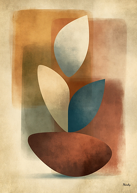Wabi-Sabi Stone Field No. 07 – Renewal Abstract Wall Art