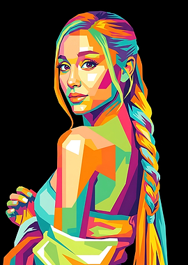 Ariana Grande Pop Art Portrait