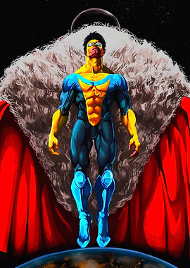 Invincible Flying Over Earth