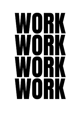 Repetitive Work Text Art