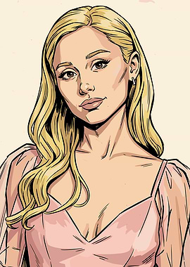 Comic Style Portrait of Ariana Grande