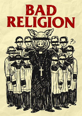 Bad Religion Pig Priest Illustration