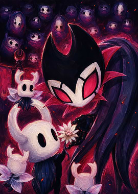 Hollow Knight Characters with Flower