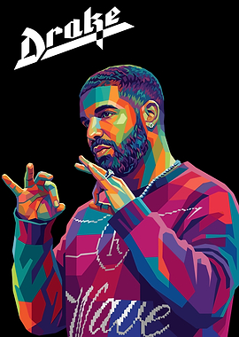 Drake Pop Art Portrait