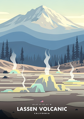 Lassen Volcanic National Park Poster