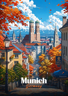 Munich Cityscape in Autumn