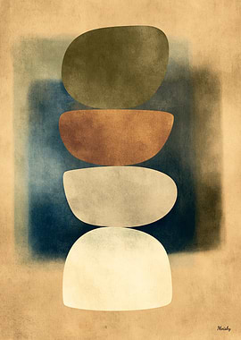 Wabi-Sabi Stone Field No. 03 – Foundation Abstract Wall Art