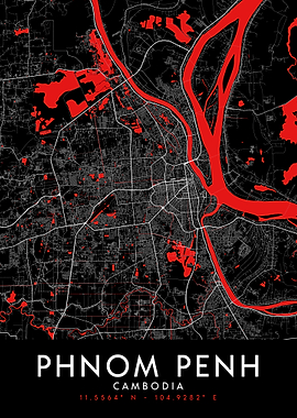 Phnom Penh Dark Map