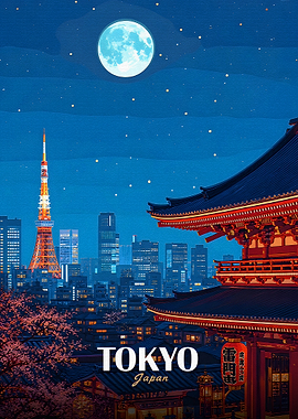 Tokyo Cityscape at Night