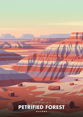 Petrified Forest Arizona Landscape
