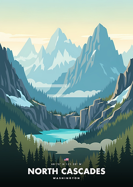 North Cascades National Park Poster