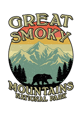 Great Smoky Mountains National Park Vintage Design