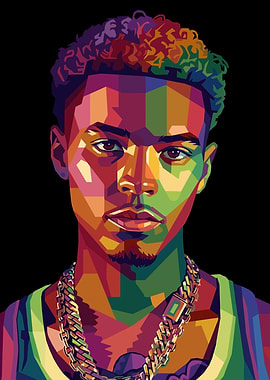 Colorful Portrait of a Lil Mosey