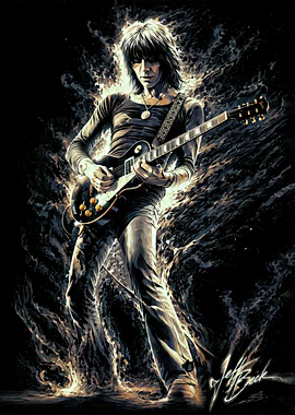Jeff Beck Playing Guitar