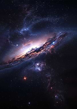 Cosmic Nebula and Stars