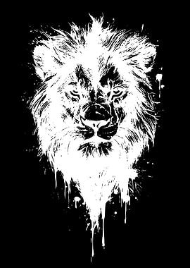 Lion Splatter Art