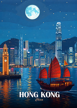 Hong Kong Skyline at Night