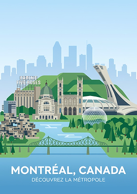 Montreal Cityscape Illustration