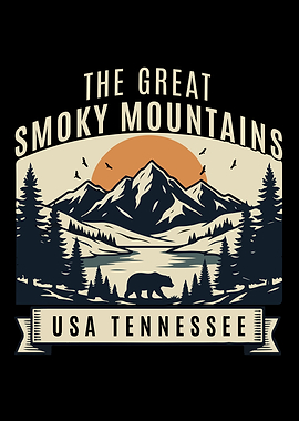 Great Smoky Mountains National Park Vintage Poster