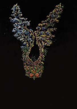 Owl-shaped floral arrangement
