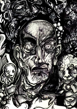 Disturbing Portrait with Multiple Faces