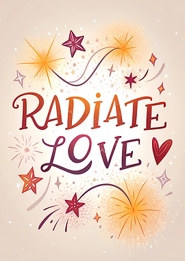 Radiate Love Text Art