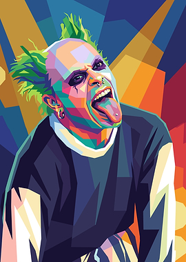 Pop Art Portrait of a Punk Musician