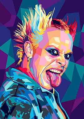 Punk Woman Sticking Out Tongue