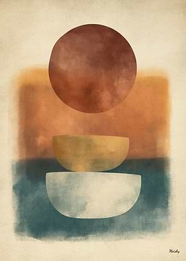 Wabi-Sabi Stone Field No. 10 – Alignment Abstract Wall Art