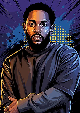 Kendrick Lamar Pop Art Portrait