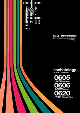 Retro Abstract Lines Poster