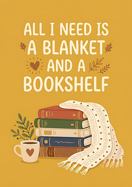 Cozy Reading Scene with Books and Coffee