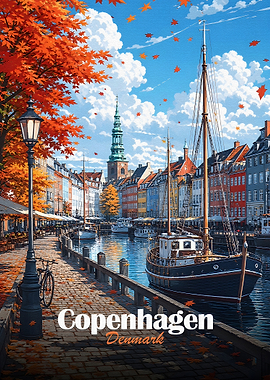 Copenhagen Canal in Autumn