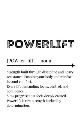Powerlifting Definition Poster