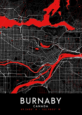 Burnaby Dark Map