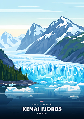 Kenai Fjords Alaska Glacier