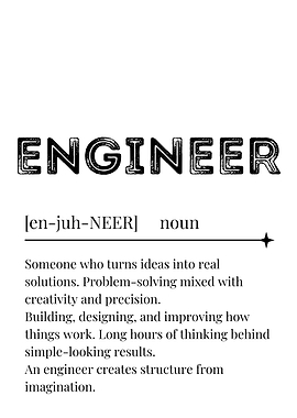 Engineer Definition Poster