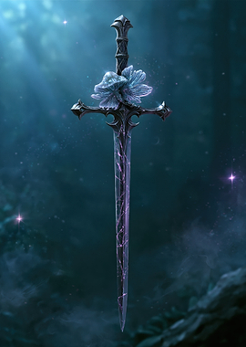 Enchanted Sword with Flower