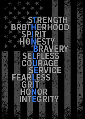 Thin Blue Line Acrostic Poem
