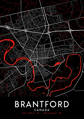 Brantford Dark Map