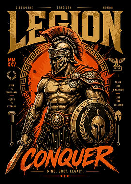 Spartan Warrior Motivation Poster Ancient Greek Fitness Wall Art