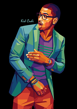 Kid Cudi Pop Art Portrait
