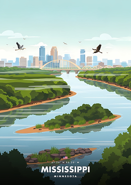 Mississippi River Cityscape