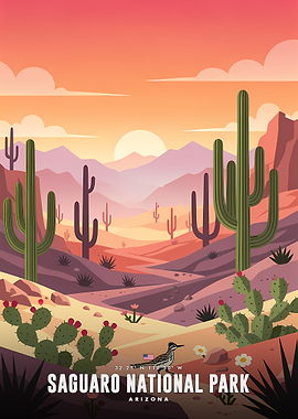 Saguaro National Park Vintage Poster